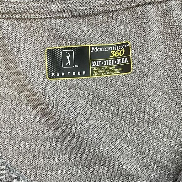 PGA TOUR Big & Tall Athletic Fit Short Sleeve Motionflux 360 Gray Polo Shirt *** - Picture 10 of 10